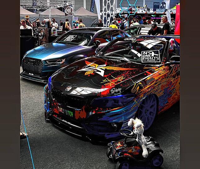 Mit der Aufschrift „no one fights alone“ setzten die folierten Autos am Stand von Marco Hotz ein klares Zeichen, um zu zeigen, dass im ...