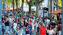 So sah es beim letzten grenzüberschreitenden Flohmarkt Konstanz-Kreuzlingen im Jahr 2019 auf der Laube aus.