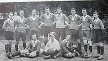 Die erste Mannschaft des TuS Bonndorf 1922 (hinten, von links): Alfons Schwörer, Alfred Schwenninger, Matthä Schöndienst, Walter Hugel, ...