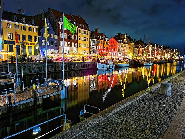 Der Kanal Nyhavn in Kopenhagen.
