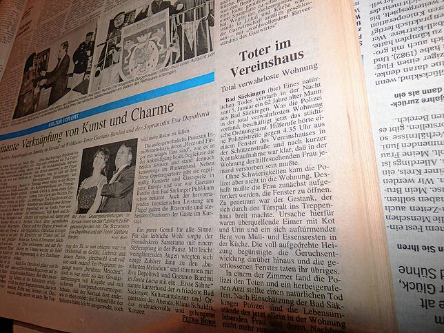 Am 5. Januar 1997 berichtete der SÜDKURIER über den Fund eines Toten im katholischen Vereinshaus.