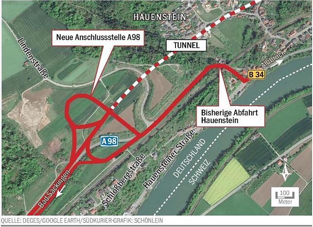 Bild 1: Auch Dogern stimmt der A98-Planung zu
