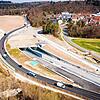 Der B33-Ausbau zwischen Allensbach und der Reichenau Waldsiedlung aus der Luft. Die Aufnahme stammt vom 23. März 2022.