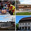 Neu in der Gemeinde sind die „Helfer vor Ort“ (oben links), neu gebaut wurden die Tudoburghalle (oben rechts) und die Erweiterung der ...