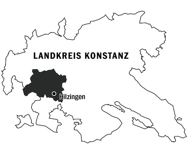 Bild 1: So lebt es sich in Hilzingen: Mitten im Hegau und doch so nah an der Grenze