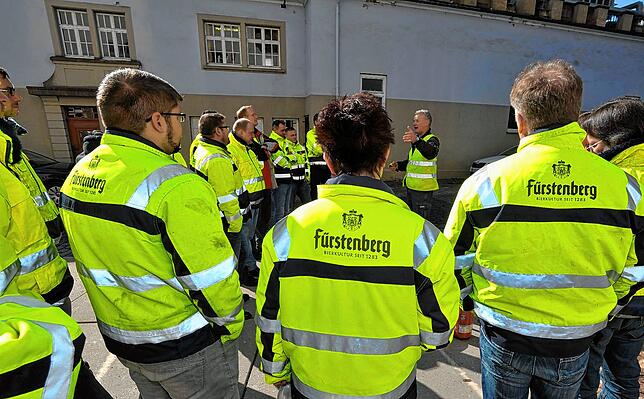 Beim Safety Day der Fürstenberg Brauerei stehen einmal im Jahr Themen des Arbeitsschutzes besonders im Fokus.
