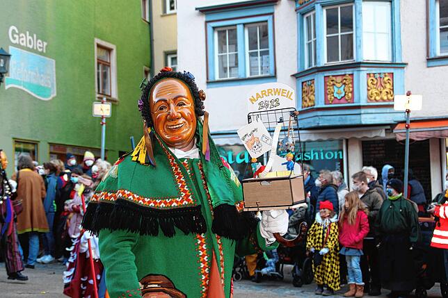 Das Thema &bdquo;Corona&ldquo; ist bei der Rottweiler Fastnacht allgegenwärtig.