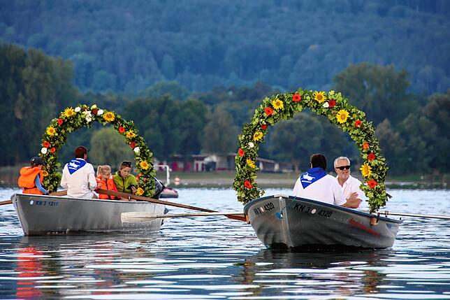 Bild 8: Pilgerfahrt über den See: Bilder von der Mooser Wasserprozession