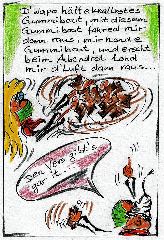 Sabine Buhl hat in diesem Sommer als Statistin in der Fernsehserie &bdquo;Wapo Bodensee&ldquo; mitgespielt. Sie kleppert sich ihre ...