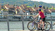 Rheinfelden hat für die Radfahrer nicht nur einen herrlichen Blick auf die historische Altstadt zu bieten, sondern auch eines der ...
