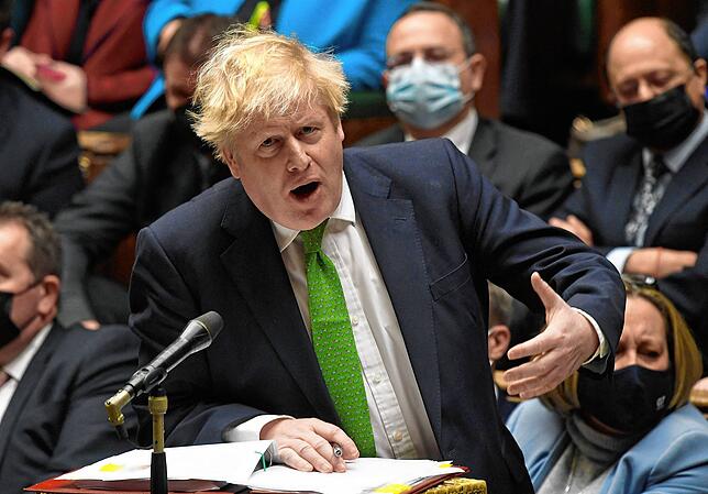 Premier Boris Johnson bei einer Fragestunde im Parlament.