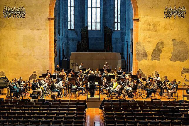 Die Stadt- und Bürgerwehrmusik im Franziskaner Konzerthaus 2018.