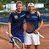Riesen-Sache: Gerd Albiez (links) und Christoph Back vom TC RW Tiengen spielen bei der Senioren-WM.