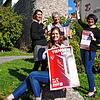 Da geht&lsquo;s rauf zu &bdquo;Tiengen liest&ldquo;. Der Storchenturm ist einer der fünf Veranstaltungsorte am 28. Oktober. Von links: ...