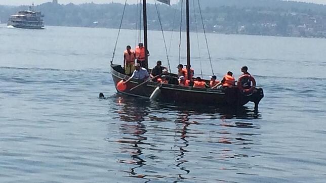 Ein Pudel sprang von der Uferpromenade aus in den Bodensee, eine Rettungsaktion kam in Gang.
