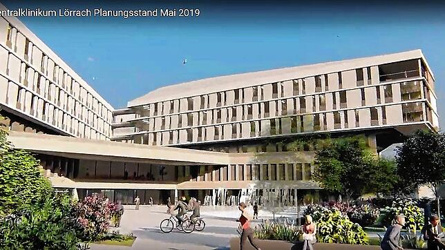 So soll das Zentralklinikum Lörrach einmal aussehen. Besucher konnten vor einigen Monaten bei einer Bürgerinformationsveranstaltung ...