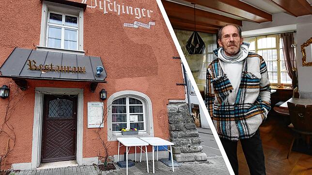 Der Betreiber des Restaurants Dischinger zieht Ende Juni die Reißleine. Mitarbeiter Hans-Peter Bretzler (rechts im Bild) gibt Auskunft ...
