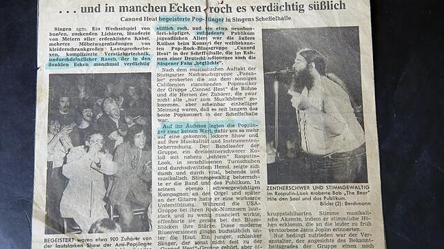 Sieben Jahre nach ihrem Auftritt beim legendären Woodstock-Festival kamen die Bluesrocker von Canned Heat in die Scheffelhalle &ndash; ...