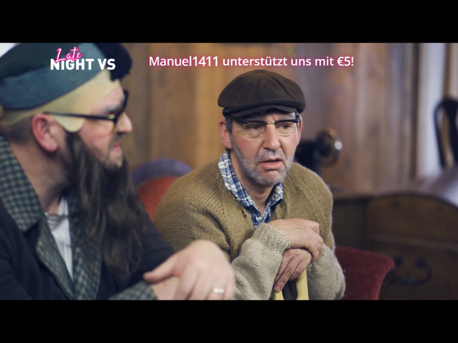 Die „Helden der Pandemie“ (Alex Brüderle und Anselm Säger) beim Rückblick auf 2021.