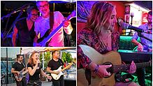 Viel Live-Musik und beste Laune gibt es bei der Sommerausgabe von Zell on Stage. Es spielten Sweetspot (links unten), Celine Käfer und ...