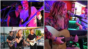 Viel Live-Musik und beste Laune gibt es bei der Sommerausgabe von Zell on Stage. Es spielten Sweetspot (links unten), Celine Käfer und ...
