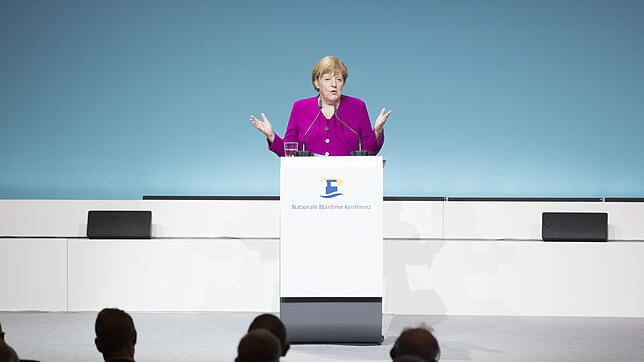 Bundeskanzlerin Angela Merkel bei der Eröffnungsrede.
