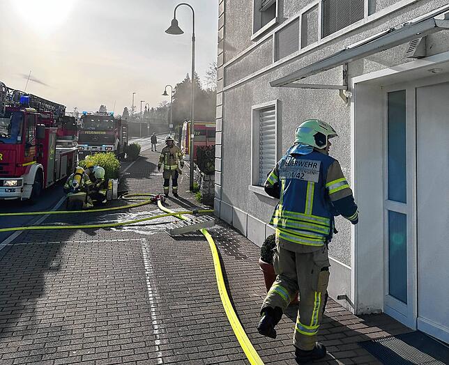 Feuerwehreinsatz in der St. Blasier Straße in Waldshut.