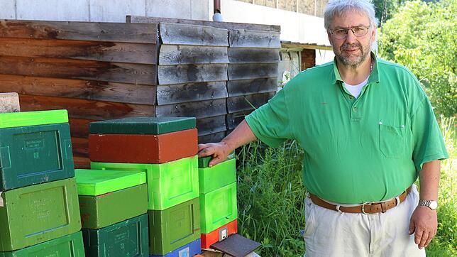 Der Vorsitzende des Bonndorfer Imkervereins, Siegmund Hirt, hat Bienen im eigenen Garten. Im oberen Teil des Landkreisgebiets blieben ...