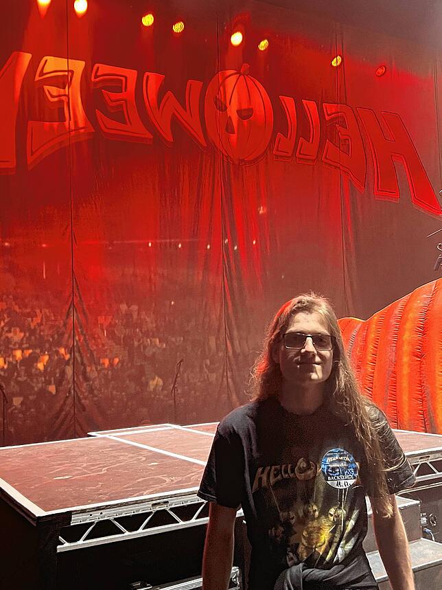 Laurenz Joachim auf dem Konzert der Band Helloween.