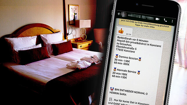 Bei der Kontaktaufnahme gibt "BarbieSarah" eine Adresse für ein diskretes Treffen an: Ein Konstanzer Hotel.