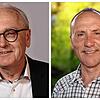 Walter Klumpp, Vorsitzender der Kreistagsfraktion der Freien Wähler (links) und Rüdiger Krachenfels, Mitglied der Freie-Wähler-Fraktion ...