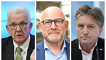 Ministerpräsident Winfried Kretschmann, Verkehrsminister Winfried Hermann und Gesundheitsminister Manfred Lucha werden nicht im nächsten ...