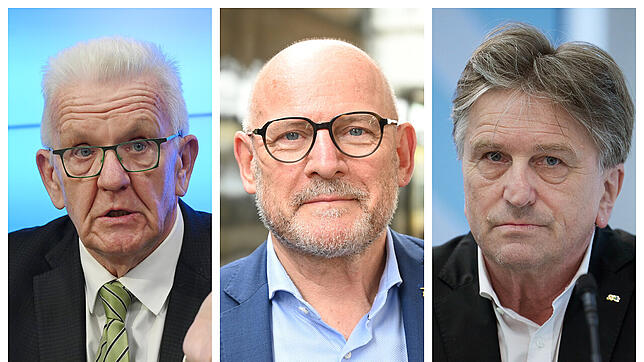 Ministerpräsident Winfried Kretschmann, Verkehrsminister Winfried Hermann und Gesundheitsminister Manfred Lucha werden nicht im nächsten ...