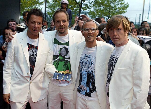 Die Fantastischen Vier (von links) Im Jahr 2004: Michi Beck, Smudo, Thomas D und And.Ypsilon.