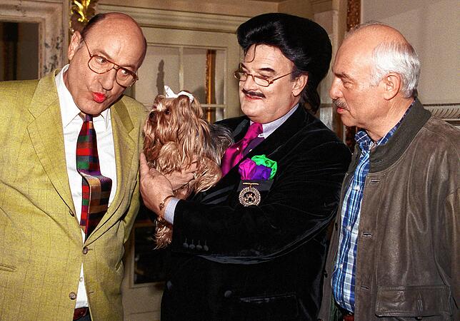 Manfred Krug (l) mit Rudolph Moshammer (Mitte) und Charles Brauer