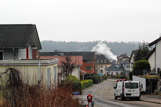 Die Häuser auf der linken Seite der Glockenbergstraße wurden auf dem Gelände der ehemaligen Gipsmühle gebaut.