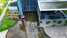 Bodenseepegel 5,04 Meter: Die Slipanlage der Kellerwerft steht unter Wasser.