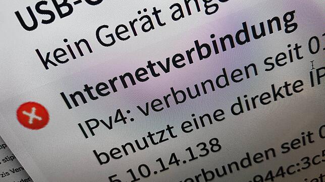 (Symbolbild) Fehlermeldung bei der Internetverbindung: Die Stadtwerke versichern in einer Pressemitteilung: „Es steht ein zuverlässiges ...