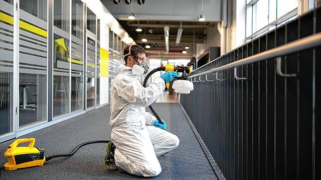 Ein Umsatztreiber in Pandemiezeiten: Die von Wagner neu entwickelte Sprühtechnologie für Desinfektionsmittel.