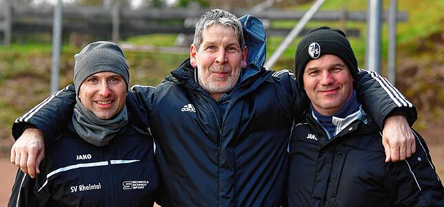 Eingespieltes Team: Beim SV Rheintal kann sich Roger Streule (rechts) auf seine Mitstreiter verlassen. Co-Trainer ist Marco Grande ...