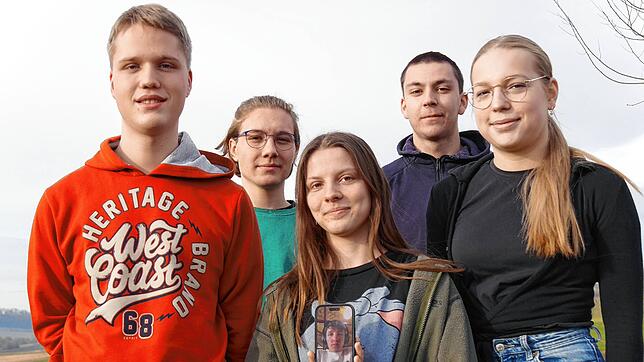Das sind die Macher des Videos zum Bauernaufstand 1524/25 in Hilzingen: Fabian Schuler, Philip Rüger, Maja Neumann, Luis Hölzle und ...