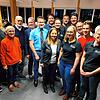 Die Mitglieder des DLRG bei der Jahreshauptversammlung: Wolfgang Stegmaier (vorne links), Bernd Straub und Claus Witte erhielten im ...