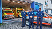 Bereitschaftsdienstleiter Aaron Huber (Mitte) und seine beiden Stellvertreter Diana Linneweber und Daniel Köhler engagieren sich im ...
