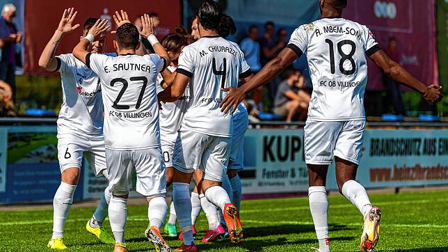 Der FC 08 Villingen hat allen Grund zum Jubeln. Er hat dem FV Ravensburg mit dem 1:0 die erste Niederlage der Saison beigebracht.