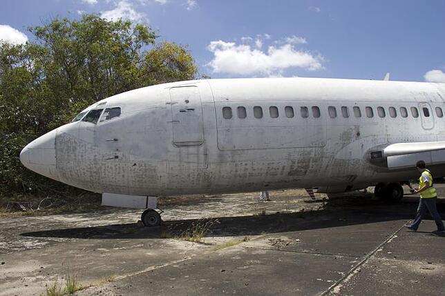 Die frühere Lufthansa-Maschine "Landshut" wird in Fortaleza, Brasilien, vor dem Transport nach Deutschland zerlegt. Sie soll künftig im ...