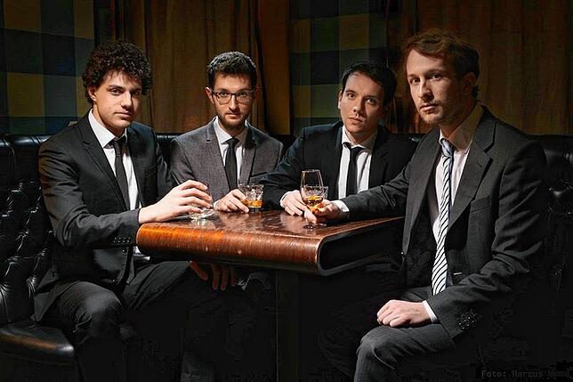 Sorgen für jazzige Klänge zur Erzählzeit-Eröffnung: Die Berlinder Band Good Bait mit Saxophonist Markus Ehrlich, Johannes von Ballestrem ...