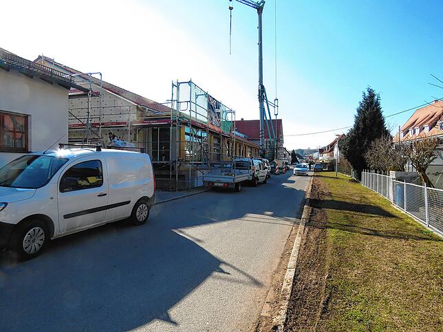 In der Donaustrasse ist es seit Dezember sehr eng – denn hier entsteht der Neubau der Schreinerei Rapp.