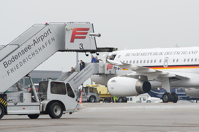 Bild 1: Warum Bundeskanzlerin Angela Merkel auf dem Weg nach Davos einen Zwischenstopp in Friedrichshafen einlegte