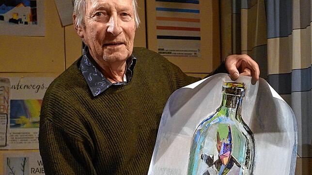 Willi Raiber mit dem &bdquo;Fläschegeischt&ldquo;.