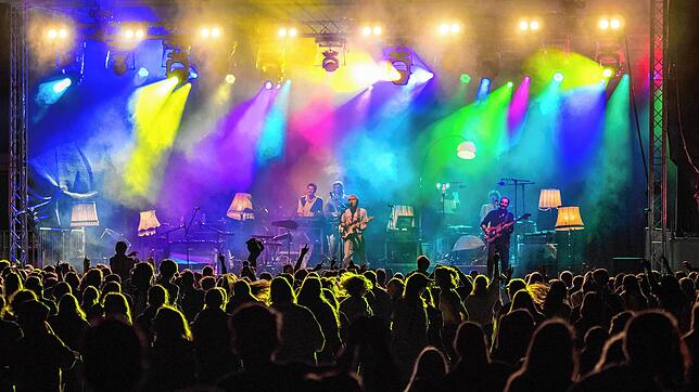 Beim Picknick-Konzert im Bodenseestadion Konstanz: Mehr als 2000 Besucher sind gekommen, um die Berliner Band Von Wegen Lisbeth zu ...